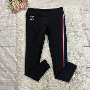 Splits59 Single Racer Stripe Logo Mid Rise 7/8 Leggings